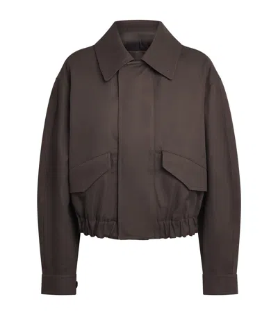 Lemaire Cotton Twill Blouson Jacket In Brown