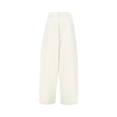 Lemaire Cotton Twill Large Chino Pants In White