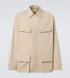 Lemaire Cotton Twill Overshirt In Rose Beige