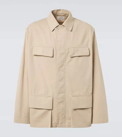 Lemaire Cotton Twill Overshirt In Rose Beige