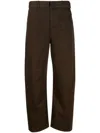Lemaire Twisted Belted Pants Espresso In Brown