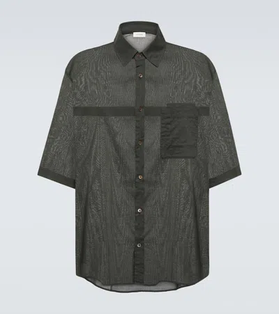 Lemaire Cotton Voile Shirt In Green