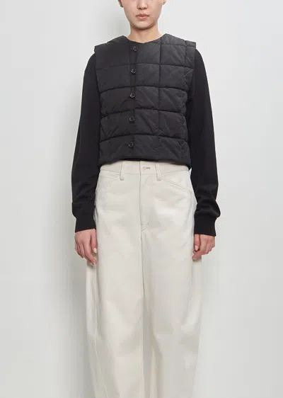 Lemaire Cotton Wadded Gilet In Black