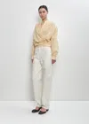 Lemaire Cotton Wrap Blouse In Ice Apricot