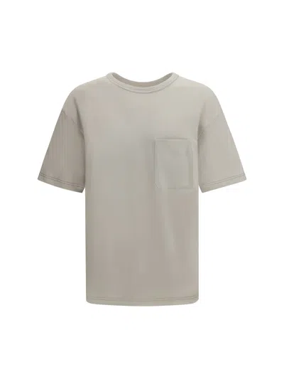 Lemaire Cotton-linen Blend T-shirt In White