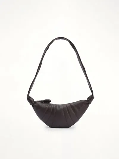 Lemaire Cowhide Small Croissant Bag In Brown