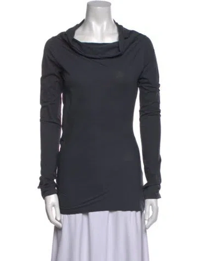 Pre-owned Lemaire Cowl Neck Long Sleeve Top In Gray