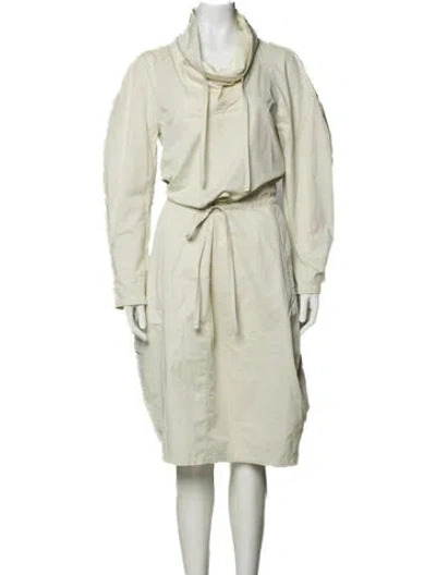 Pre-owned Lemaire Cowl Neck Midi Length Dress In Neutral