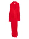 Lemaire Cowl-neck Pocket Dress In Red