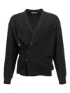 Lemaire Relaxed Twisted Cardigan In Gray
