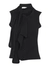 Lemaire Asymmetrical Sleeveless Cardigan In Gray