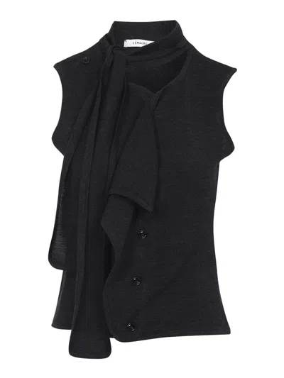 LEMAIRE ASYMMETRICAL SLEEVELESS CARDIGAN