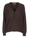 Lemaire Dark Cacao Cardigan Buttons Closure In Brown