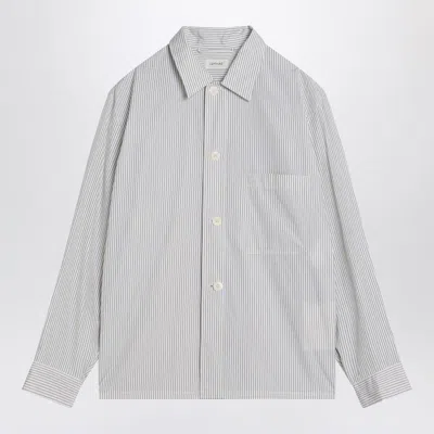 Lemaire Cream-colored Striped Shirt In In Multi