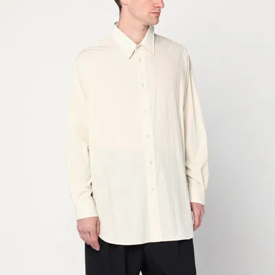Lemaire Cream Cotton Shirt In Neutral