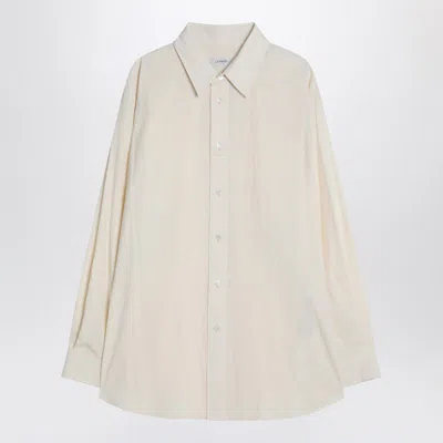 Lemaire Men's Cream Cotton Shirt