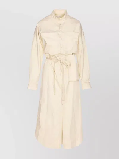 Lemaire Creamy Shirt Dress Belted Waist