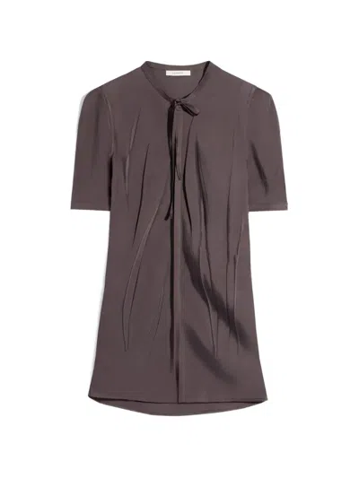 Lemaire Creased Blouse In Brown