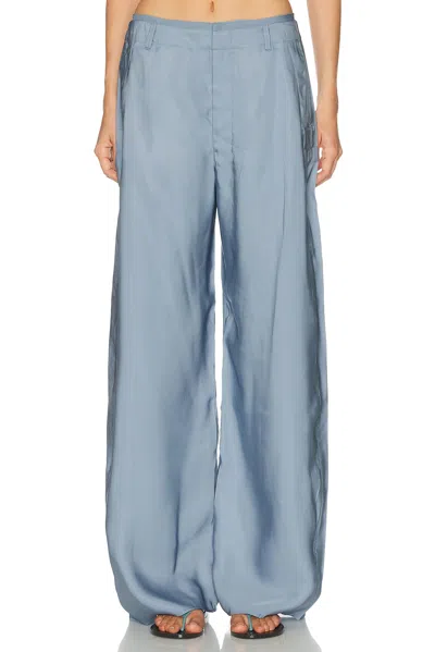 Lemaire Creased Soft Pant In Blue