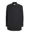 Lemaire Crepe Cotton Double Pocket Shirt In Black