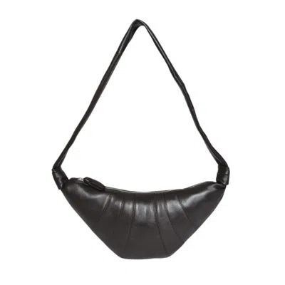 Lemaire Crescent-shaped Smooth Leather Shoulder Bag In Black