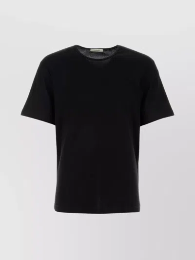 Lemaire Crew Neck Cotton T-shirt In Black