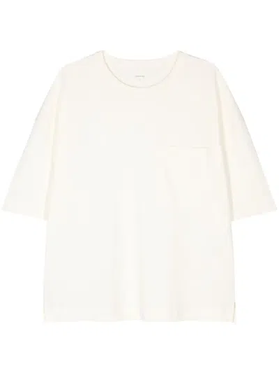 Lemaire Oversized Cotton T-shirt In White