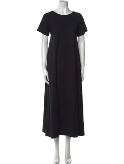 Pre-owned Lemaire Crew Neck Long Dress In Black