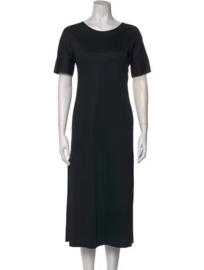 Pre-owned Lemaire Crew Neck Long Dress In Black