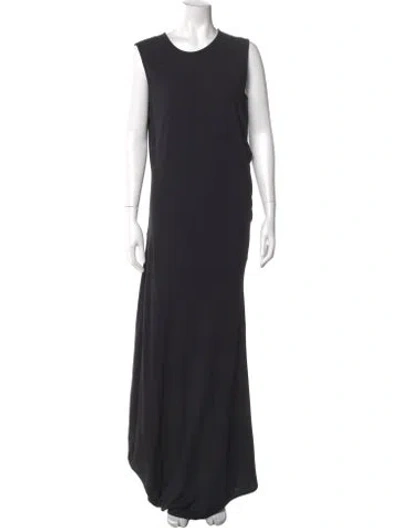 Pre-owned Lemaire Crew Neck Long Dress In Black
