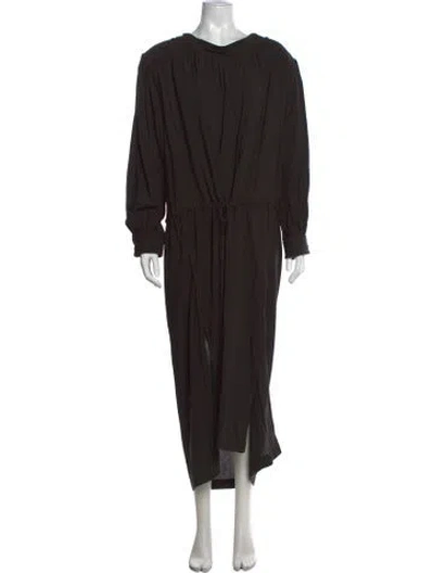 Pre-owned Lemaire Crew Neck Long Dress In Black