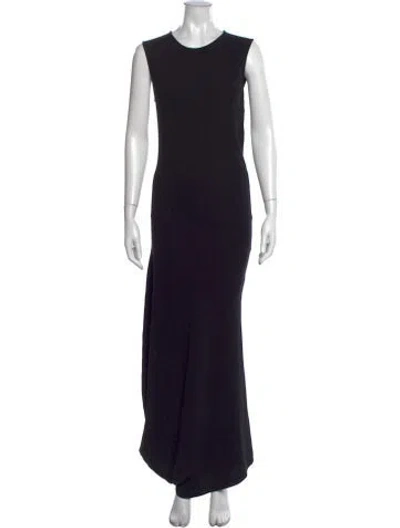 Pre-owned Lemaire Crew Neck Long Dress In Black