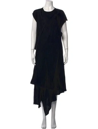 Pre-owned Lemaire Crew Neck Long Dress In Black