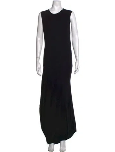 Pre-owned Lemaire Crew Neck Long Dress In Black