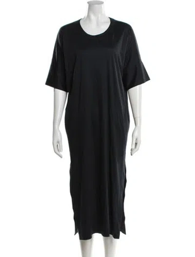 Pre-owned Lemaire Crew Neck Long Dress In Blue