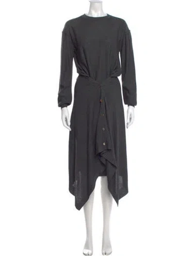 Pre-owned Lemaire Crew Neck Long Dress In Gray