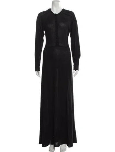 Pre-owned Lemaire Crew Neck Long Dress In Gray