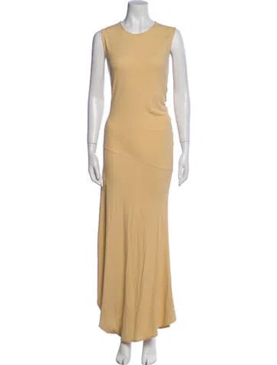 Pre-owned Lemaire Crew Neck Long Dress In Neutral