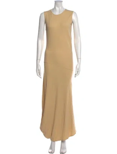 Pre-owned Lemaire Crew Neck Long Dress In Neutrals