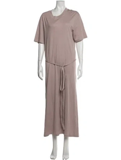 Pre-owned Lemaire Crew Neck Long Dress In Neutrals