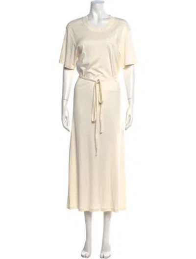 Pre-owned Lemaire Crew Neck Long Dress In Neutrals