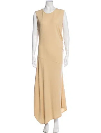 Pre-owned Lemaire Crew Neck Long Dress In Neutrals