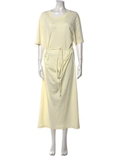 Pre-owned Lemaire Crew Neck Long Dress W/ Tags In Yellow