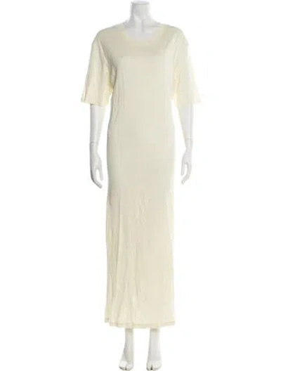 Pre-owned Lemaire Crew Neck Long Dress In Yellow