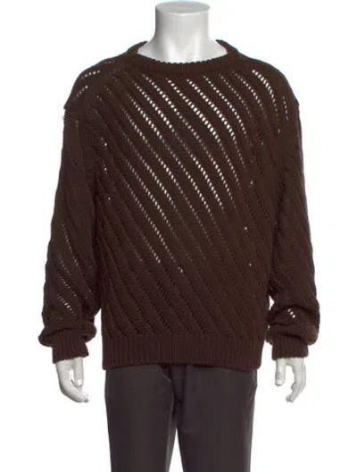 Pre-owned Lemaire Crew Neck Long Sleeve Pullover In Brown