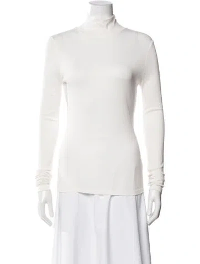 Pre-owned Lemaire Crew Neck Long Sleeve Top In White