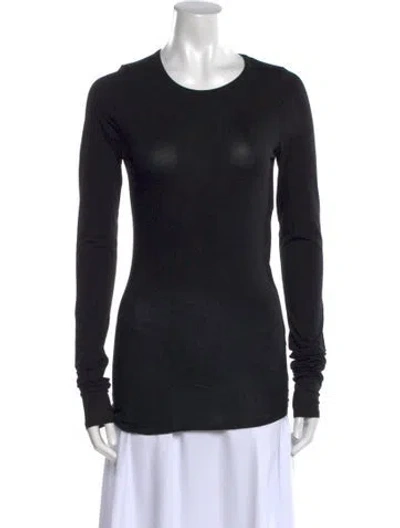 Pre-owned Lemaire Crew Neck Long Sleeve T-shirt In Black