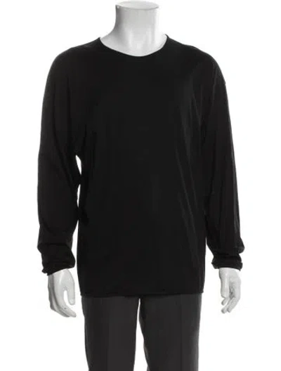 Pre-owned Lemaire Crew Neck Long Sleeve T-shirt In Blue