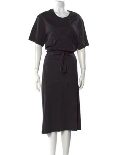 Pre-owned Lemaire Crew Neck Midi Length Dress In Blue