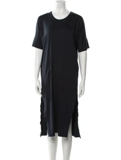 Pre-owned Lemaire Crew Neck Midi Length Dress In Blue